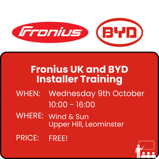 Fronius UK and BYD Installer Training - 09/10/204