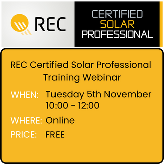 REC Certified Solar Professional Training - 05/11/24