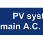 PV system – main AC isolator label